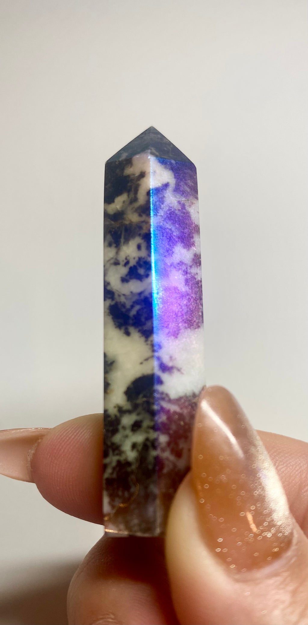 Aura Treated Zebra Jasper Point