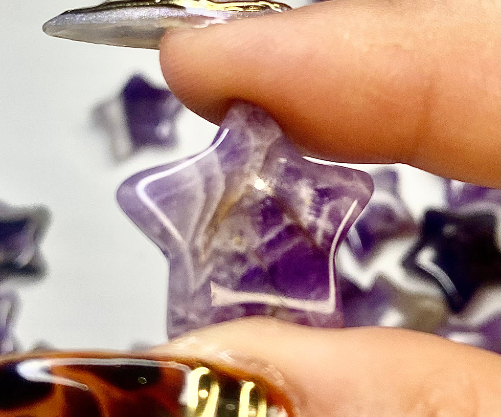 Carved Amethyst Star