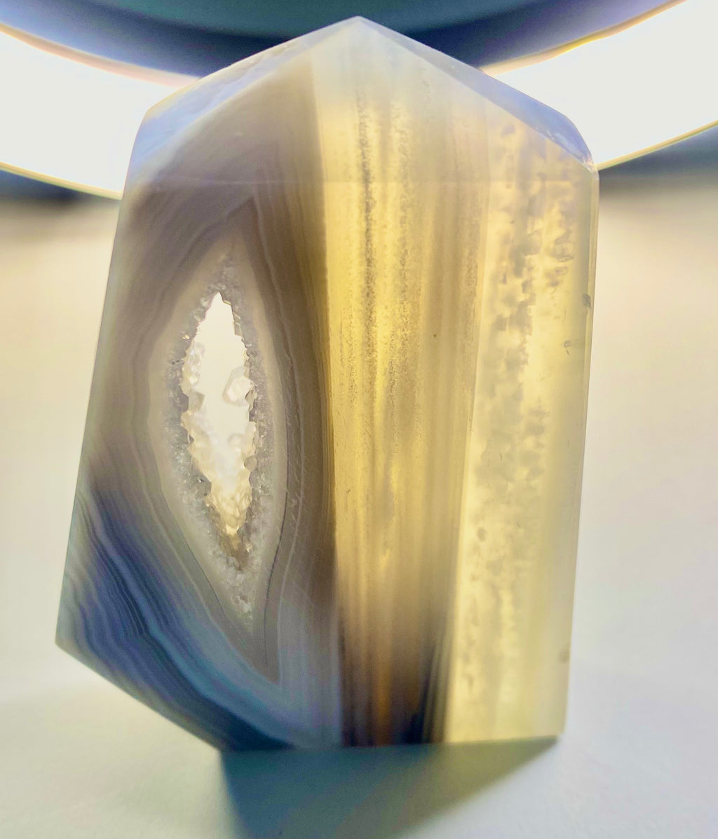 Banded Agate with Druzy Window