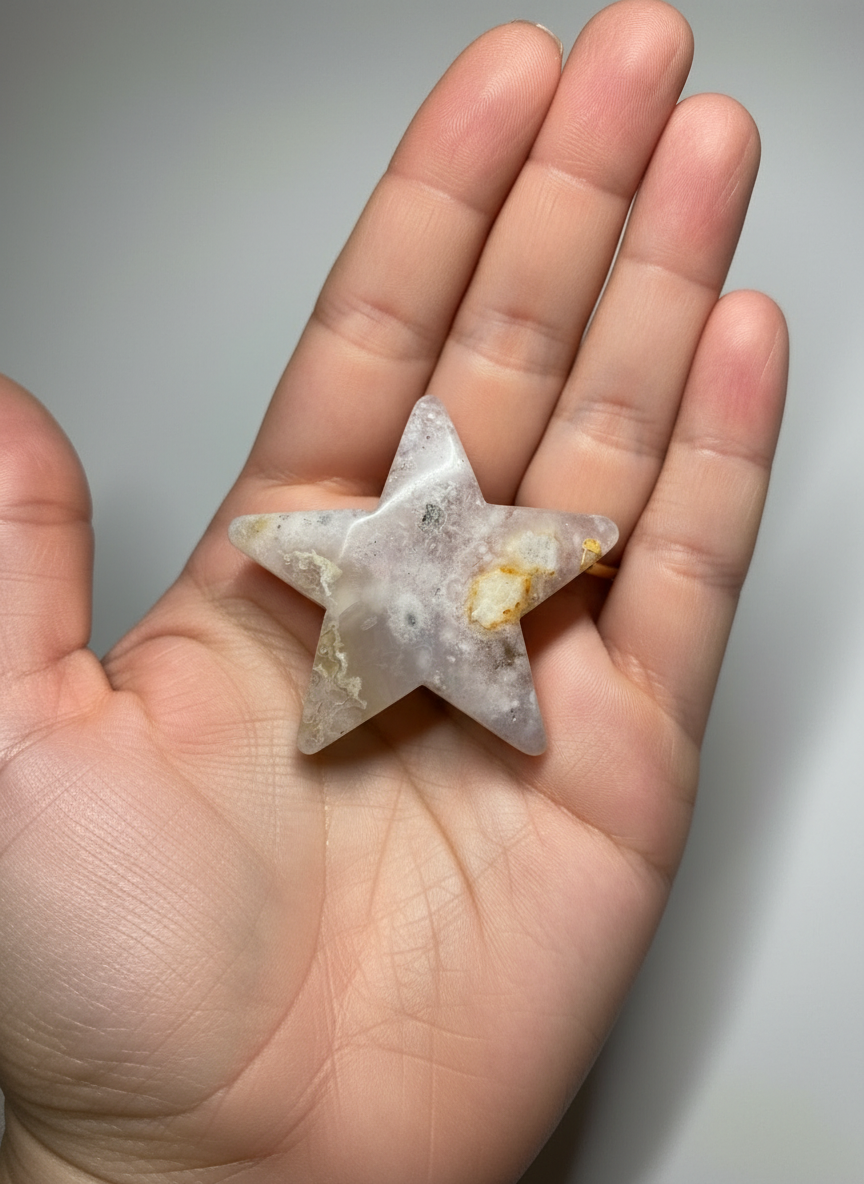 Cherry Blossom Agate Star