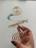 Aquamarine, Rosequartz, Amethyst Cooper Armband